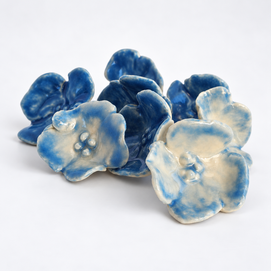 fleur bleue ornements set 03 png