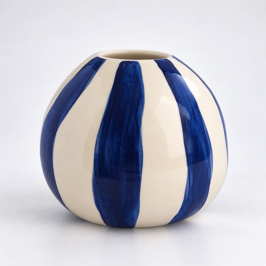 rayure bleue bulb vase 01 png